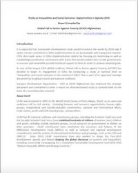 Social Inequality and Exclusion in Afghanistan: Opportunities in Agenda 2030 
