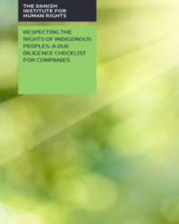 Respecting the rights of indigenous peoples: a due diligence checklist for companies