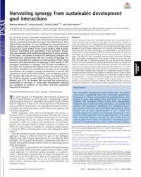 Harvesting synergy from sustainable development goal interactions