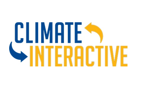 Climate Interactive Logo, Blue and Yellow Text