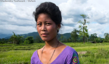 Women in purple dress